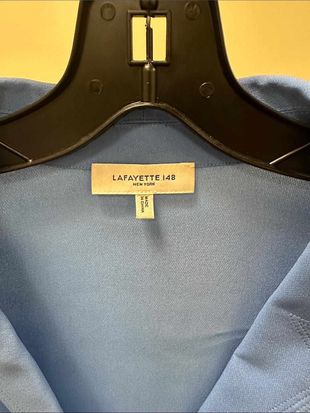 Lafayette 148 New York Sky Blue Short-Sleeve Button-Front Blouse - Picture 2 of 3